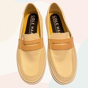 Cole Haan Beige and Tan Loafers